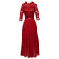 Women's Elegant Lace Bodice Maxi Dress