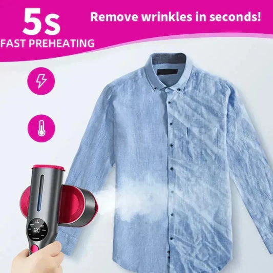 🥳💞Über 50.000 verkaufte Exemplare! 💥 2-in-1-Dampfbügeleisen – tötet 99,99 % der Milben und Bakterien ab. 5 Sekunden Aufheizzeit, 150-ml-Wassertank. Keramik-Bügelsohle für gleichmäßige Wärmeverteilung. Geeignet für alle Stoffe, von Seide bis Baumwolle. 🌿