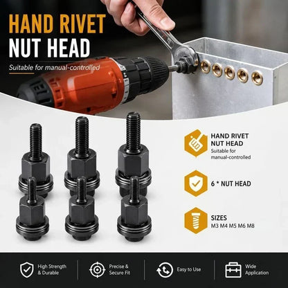 🔩50% RABATT | M3‑M12 Nietmuttern-Werkzeugsatz – Hochleistungsstahl, Gewindeeinsätze in dünnem Metall ohne Schweißen herstellen!