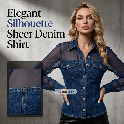 🏃‍♀️ Es wird im Akkord weggeschnappt – zögern Sie nicht! Damen Mesh-Patchwork-Denim-Oberteil