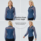 🏃‍♀️ Es wird im Akkord weggeschnappt – zögern Sie nicht! Damen Mesh-Patchwork-Denim-Oberteil