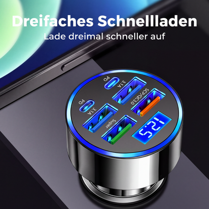 📢📢50% RABATT !!⏰6-in-1-Schnellladegerät für Autos mit Spannungsanzeige