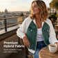 🎁Neuheiten 58 % Rabatt💥Kreative Denim-Splicing-Jacke für Damen 🧥 – Ausgefallene Streetwear für coole Alltags-Looks