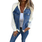 🎁Neuheiten 58 % Rabatt💥Kreative Denim-Splicing-Jacke für Damen 🧥 – Ausgefallene Streetwear für coole Alltags-Looks
