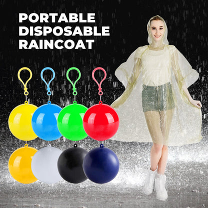 Einweg-Regenjacke in Mini-Kugelform (1 kaufen, 2 gratis）