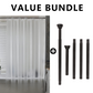Wasserdichter Duschvorhang mit Magneten und Haken am unteren Rand