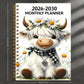 🐮 5‑Jahres Planungsbuch 2026‑2030｜Süßer Hochlandrind‑Monatsplaner für deine Lebensziele
