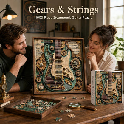 Kreatives Steampunk-Gitarren-3D-Puzzle