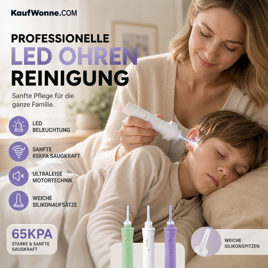 🔥🎁 2+1 GRATIS!!🥳💞 50K+ VERKAUFT! ⚡👂 Sanft saugender Ohrenreiniger – Ohrenschmalz‑Absauggerät