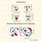 4 Bögen mit lustigen Smiley-Aufklebern