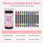 💕Letzter Tag – 50 % Rabatt🌈 24 Farben, doppelseitige Nagellackstifte, Set 5