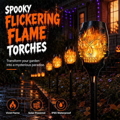 🎃 Halloween-Angebot | Solar-Totenkopf-Stecklichter