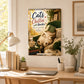 😻50% OFF | 2027 Cats Chillin' with Books Wall Calendar – Adorable Cat‑Book Art, Large Writing Blocks, Perfect Gift For Cat & Book Lovers!