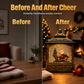 Weihnachts-Nachtlicht im Vintage-Stil mit Schneefallmotiv