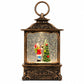 Weihnachts-Nachtlicht im Vintage-Stil mit Schneefallmotiv