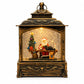Weihnachts-Nachtlicht im Vintage-Stil mit Schneefallmotiv