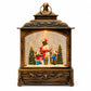 Weihnachts-Nachtlicht im Vintage-Stil mit Schneefallmotiv