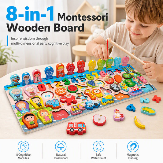 🥳 Lernen mit Spaß! – Holz-Zahlen- & Buchstabenpuzzle für Kinder | Spielerisch lernen & geistige Entwicklung fördern