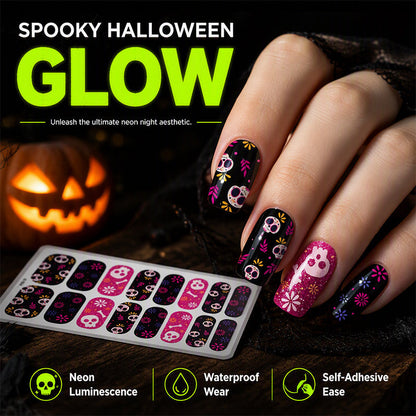 🏆✨Zwei zum Preis von einem!🔥 Leuchtende Halloween-Nagelfolien