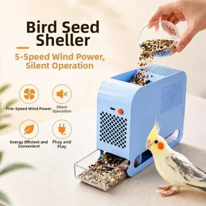 Elektrische Vogelfutter-Schälmaschine und Spreuabscheider
