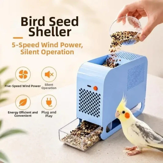 Elektrische Vogelfutter-Schälmaschine und Spreuabscheider