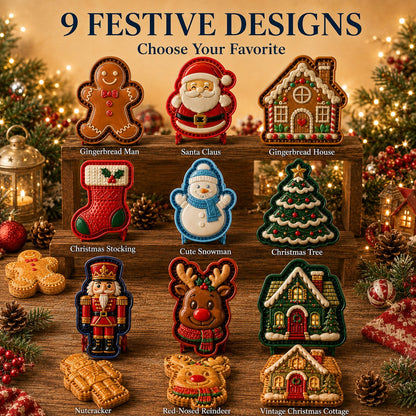 🔥🎁 2+1 GRATIS!!🥳🎄 Weihnachtliches geprägtes Mini‑Kuchenförmchen‑Set | 8 festliche Motive für die Weihnachtsbäckerei