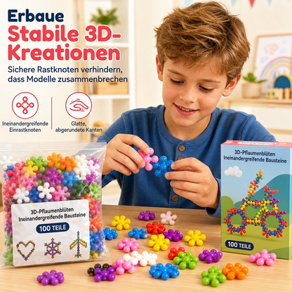 ❄️🧩 3D-Steckschneeflocken-Bausteine für Kinder – kreatives Bauen und Verbinden der Teile ✨