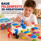 ❄️🧩 3D-Steckschneeflocken-Bausteine für Kinder – kreatives Bauen und Verbinden der Teile ✨