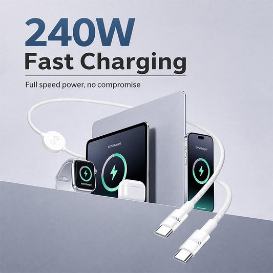 📱⌚ Schnellladekabel für mehrere Geräte – Aufsteckbares Ladegerät für die Watch & USB-C-Stromversorgung