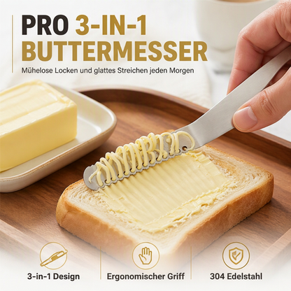 ⏳Zeitlich begrenztes Angebot⏳ 3-in-1 Buttermesser und Brotaufstrichmesser aus Edelstahl