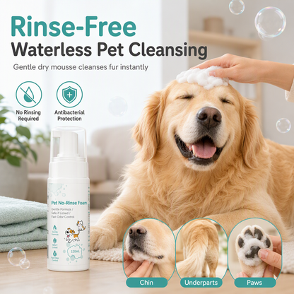 🐾 Schnell sauber ohne Wasser – sanfter Reinigungsschaum für Hunde, Katzen, Pfoten & empfindliche Bereiche ✨