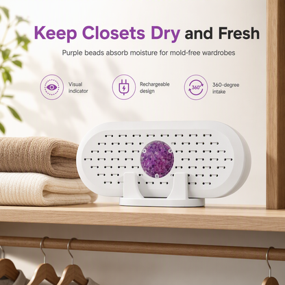 💧♻️ Mini Deumidificatore Riutilizzabile per Casa – Addio umidità in armadi, bagni e piccoli spazi