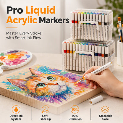🎨✨ Acrylmarker mit weicher Pinselspitze – Leuchtende Farben für kreative Projekte