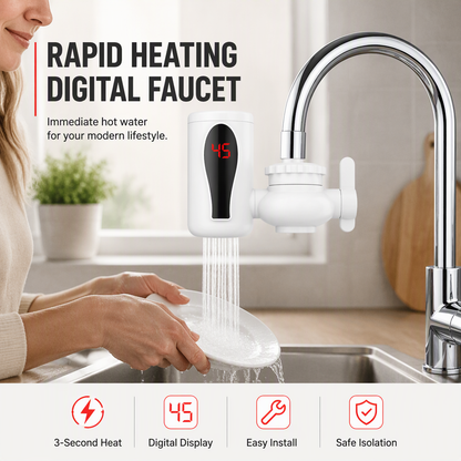 🎄 WEIHNACHTS-SALE: 50% RABATT! Sofort-Warmwasserhahn – Nie wieder eiskaltes Wasser beim Küchenputz! 3 Sekunden, 3000W, digitale Anzeige.