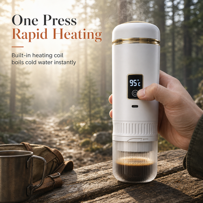 Handheld Portable Wireless Coffee Maker with Digital Display
