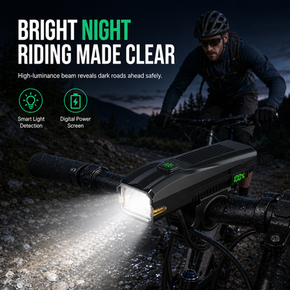 🚴🎁2 kaufen, 1 gratis ✨ – Werkzeuglose Montage für bessere Sichtbarkeit, weniger Blendung und optimalen Wetterschutz bei abendlichen Fahrten – Intelligente Fahrradlampe mit Schnellverschluss