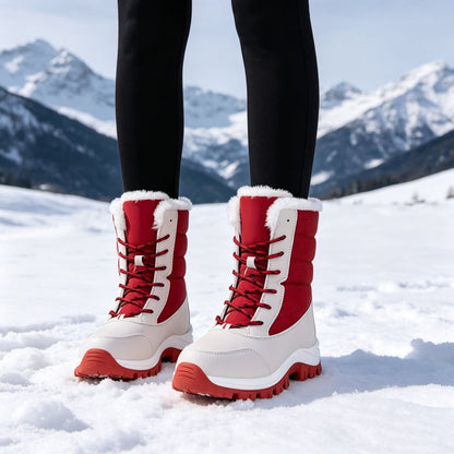 ❄️ Wasserdichte Damen-Schneestiefel mit Fleecefutter und Knöchelhöhe ✨ – 50 % Rabatt | Eine warme und bequeme Wahl für den Winter