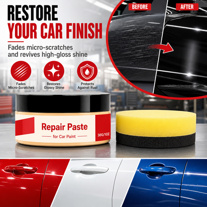 🚗 Car Scratch Repair Cream and Sponge Set for Fading Fine Scratches and Restoring Gloss
