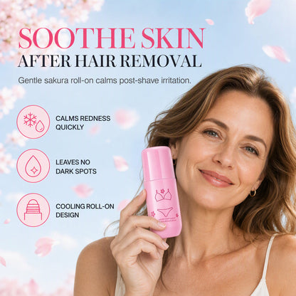 Cherry Blossom Post Hair Removal Soothing Roll-On-Serum 50 ml zur Linderung von Hautrötungen und Reizungen