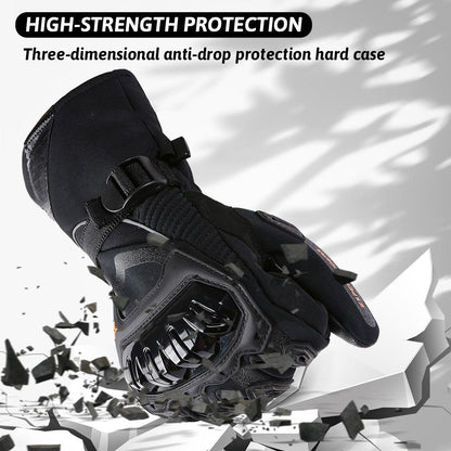 ⏳Zeitlich begrenztes Angebot⏳ Wärmende Motorrad-Handschuhe mit Touchscreenfunktion – lange Stulpen, verstellbarer Verschluss, M–XXL