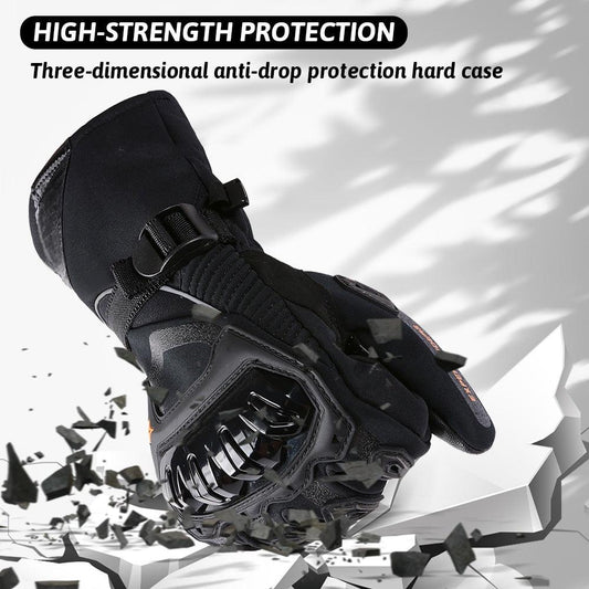⏳Zeitlich begrenztes Angebot⏳ Wärmende Motorrad-Handschuhe mit Touchscreenfunktion – lange Stulpen, verstellbarer Verschluss, M–XXL