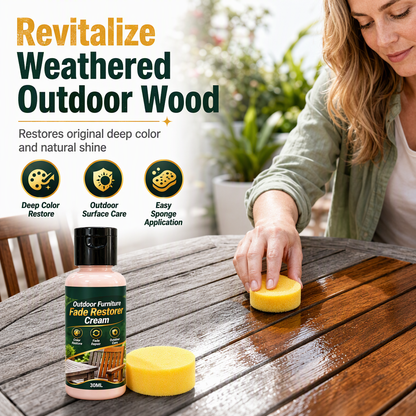 🪵 Auffrischungscreme für Outdoor-Holz – 30 ml, Farbe und Schutz in einem