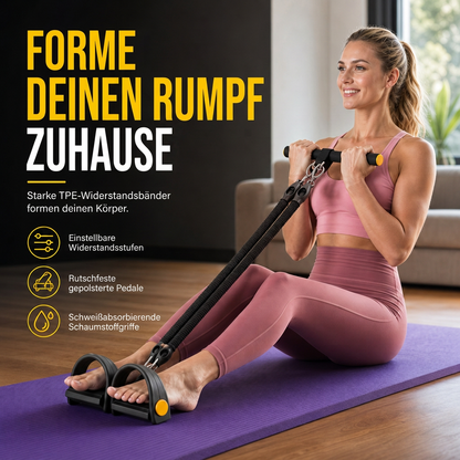 📢📢50% RABATT !!⏰Multifunktionales pedalbetriebenes Widerstandsband, elastisches Zugseil für Bauchübungen, Heimtraining, Yoga und Pilates-Fitness für Männer und Frauen