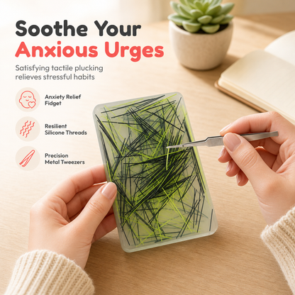 🥳2026 HOT SALE🥳💞50K+ SOLD! 🧘‍♀️✨ LAST DAY £9.99 + BUY 1 GET 1 FREE! Skin Picking Fidget Toy with Tweezers – satisfies anxious picking urges safely, portable & quiet. Calm your hands! 🛡️💚