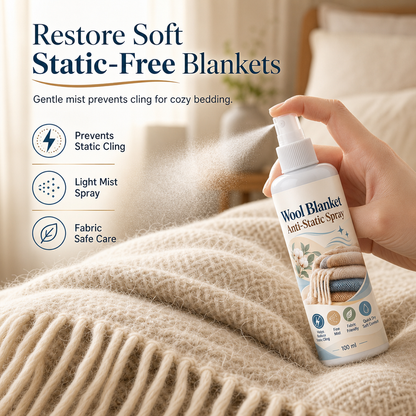 ✨ Antistatisches Textilspray – Sanfte Reduzierung statischer Aufladung bei Decken | 100 ml