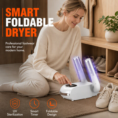 Faltbarer Schuhtrockner mit intelligentem Timer und UV-Licht