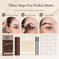 Eyebrow Stamp and Headband Stencil Set with Hairline Powder and Brushes