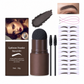 Eyebrow Stamp and Headband Stencil Set with Hairline Powder and Brushes