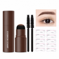 Eyebrow Stamp and Headband Stencil Set with Hairline Powder and Brushes