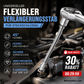 🛠️  Elektroschrauberhülse Universal Flexible Federstahl-Verlängerung – 45° biegsam, Kugelarretierung, für 1/4, 3/8 & 1/2 Antrieb